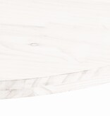 VidaXL Tafelblad ovaal 100x50x2,5 cm massief grenenhout wit