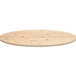VidaXL Tafelblad ovaal 100x50x2,5 cm massief grenenhout