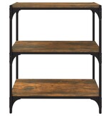 VidaXL Boekenkast 60x33x70,5 cm bewerkt hout en staal gerookt eiken
