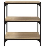 VidaXL Boekenkast 60x33x70,5cm bewerkt hout en staal sonoma eikenkleur