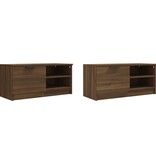 VidaXL Tv-meubelen 2 st 80x35x36,5 cm bewerkt hout bruin eikenkleur