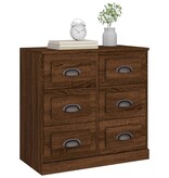VidaXL Dressoir 70x35,5x67,5 cm bewerkt hout bruin eikenkleur