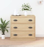 VidaXL Dressoir 70x35,5x67,5 cm bewerkt hout sonoma eikenkleurig