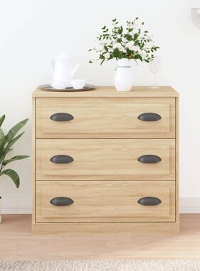VidaXL Dressoir 70x35,5x67,5 cm bewerkt hout sonoma eikenkleurig