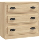 VidaXL Dressoir 70x35,5x67,5 cm bewerkt hout sonoma eikenkleurig