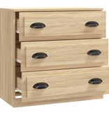 VidaXL Dressoir 70x35,5x67,5 cm bewerkt hout sonoma eikenkleurig