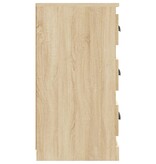 VidaXL Dressoir 70x35,5x67,5 cm bewerkt hout sonoma eikenkleurig