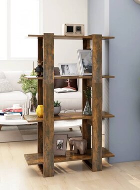 VidaXL Boekenkast/kamerscherm 80x30x123,5 cm gerookt eikenkleurig