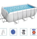 VidaXL Zwembadset Power Steel rechthoekig 412x201x122 cm