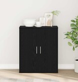 VidaXL Dressoir Zwart Eiken 60x31x70 cm Engineered Wood