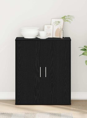 VidaXL Dressoir Zwart Eiken 60x31x70 cm Engineered Wood