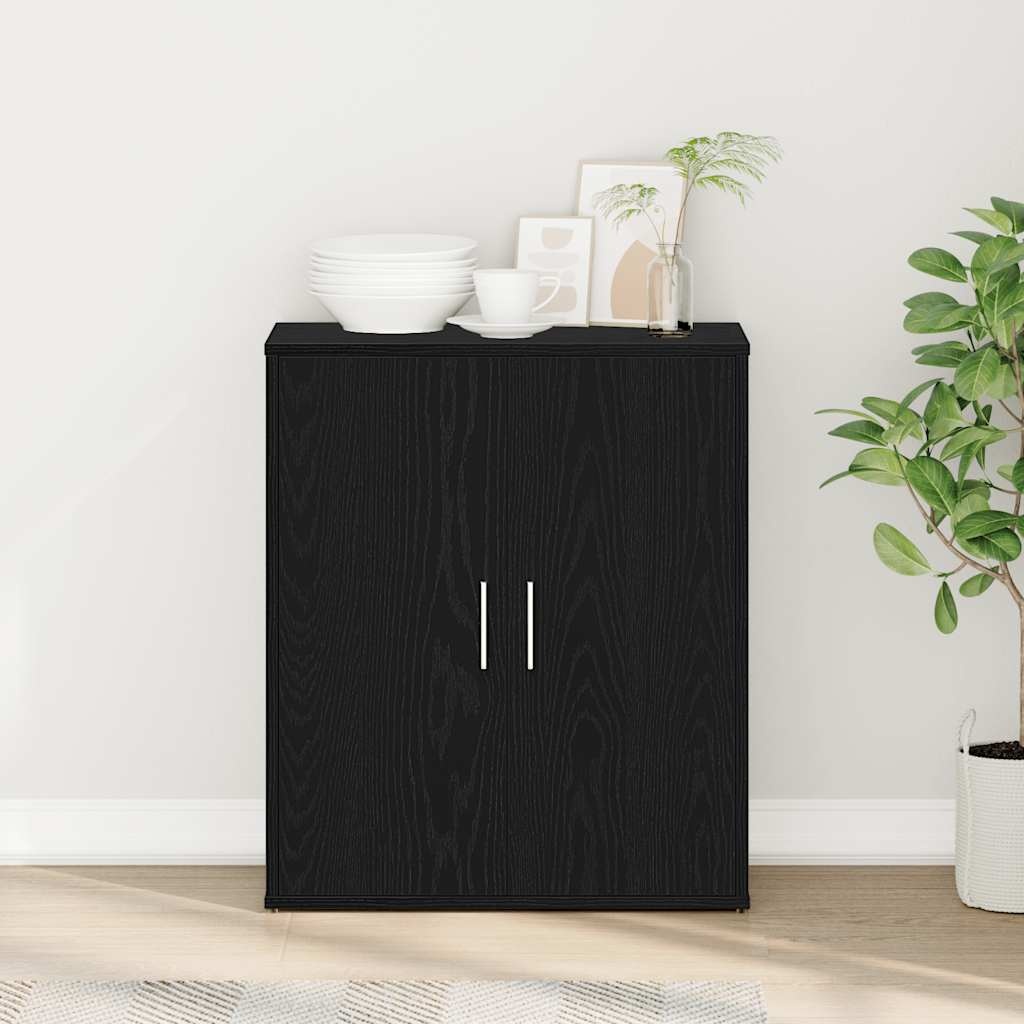 VidaXL Dressoir Zwart Eiken 60x31x70 cm Engineered Wood