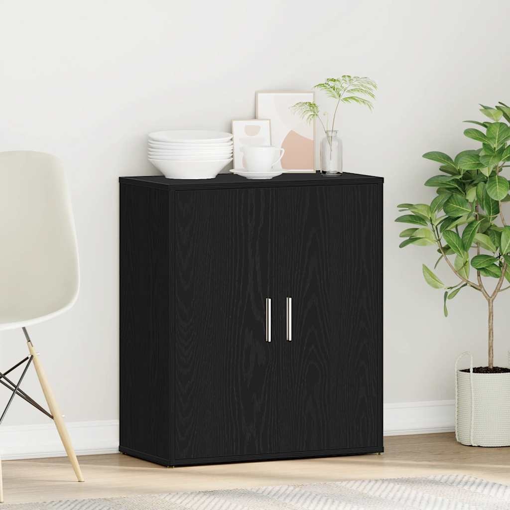 VidaXL Dressoir Zwart Eiken 60x31x70 cm Engineered Wood