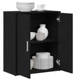 VidaXL Dressoir Zwart Eiken 60x31x70 cm Engineered Wood