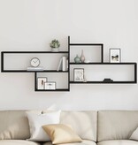 VidaXL Wandplank Zwart Eiken 167,5x18x68 cm Engineered Wood