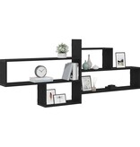 VidaXL Wandplank Zwart Eiken 167,5x18x68 cm Engineered Wood