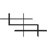 VidaXL Wandplank Zwart Eiken 124,5x18x60,5 cm Bewerkt Hout