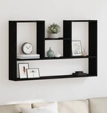 VidaXL Wandplank Zwart Eiken 99x15x60 cm Bewerkt Hout