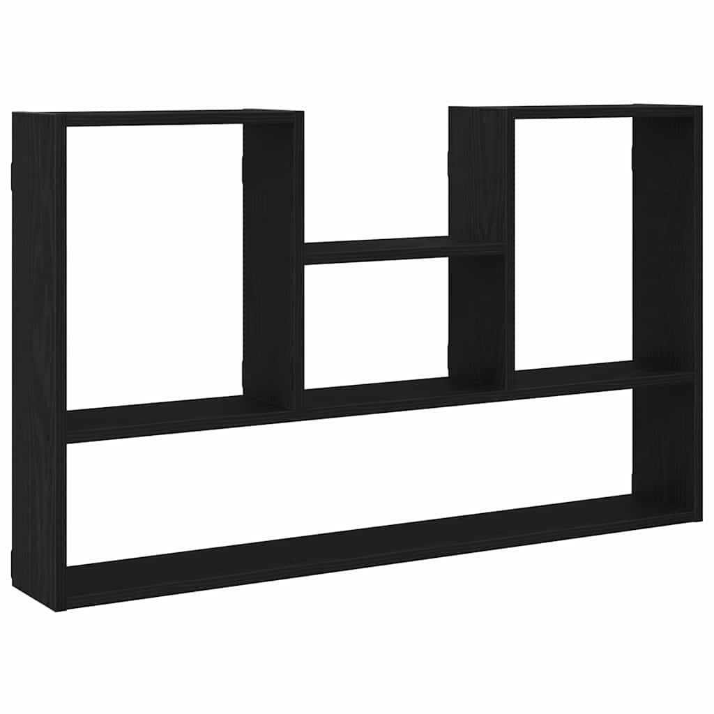 VidaXL Wandplank Zwart Eiken 99x15x60 cm Bewerkt Hout