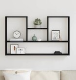 VidaXL Wandplank Zwart Eiken 99x15x60 cm Bewerkt Hout