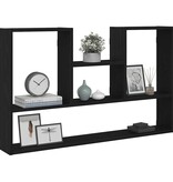 VidaXL Wandplank Zwart Eiken 99x15x60 cm Bewerkt Hout