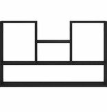 VidaXL Wandplank Zwart Eiken 99x15x60 cm Bewerkt Hout