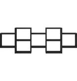 VidaXL Wandplank Zwart Eiken 129x18x42 cm Bewerkt Hout