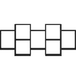 VidaXL Wandplank Zwart Eiken 159x18x65 cm Bewerkt Hout