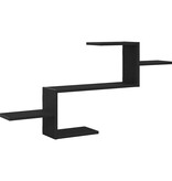 VidaXL Wandplank Zwart Eiken 104x15x49 cm Bewerkt Hout