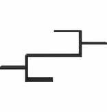 VidaXL Wandplank Zwart Eiken 104x15x49 cm Bewerkt Hout