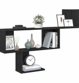 VidaXL Wandplank Zwart Eiken 100x15x70 cm Bewerkt Hout