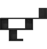 VidaXL Wandplank Zwart Eiken 100x15x70 cm Bewerkt Hout