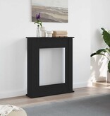 VidaXL Haardombouw Zwarte Eiken 75x20x87,5 cm Engineered Wood