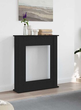 VidaXL Haardombouw Zwarte Eiken 75x20x87,5 cm Engineered Wood