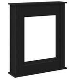 VidaXL Haardombouw Zwarte Eiken 75x20x87,5 cm Engineered Wood