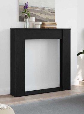 VidaXL Haardombouw Zwarte Eiken 100x20x100 cm Technisch Hout