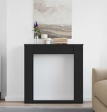 VidaXL Haardombouw Zwarte Eiken 100x20x100 cm Technisch Hout