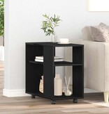 VidaXL Bijzettafel Zwart Eiken 70x35x60 cm Bewerkt Hout