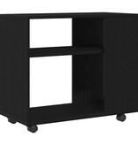 VidaXL Bijzettafel Zwart Eiken 70x35x60 cm Bewerkt Hout