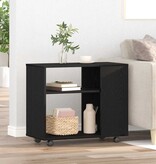 VidaXL Bijzettafel Zwart Eiken 70x35x60 cm Bewerkt Hout