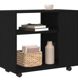 VidaXL Bijzettafel Zwart Eiken 70x35x60 cm Bewerkt Hout