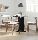 VidaXL Bistrotafel Zwart Eiken 60x60x75 cm Bewerkt Hout