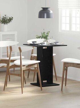 VidaXL Bistrotafel Zwart Eiken 60x60x75 cm Bewerkt Hout