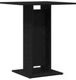 VidaXL Bistrotafel Zwart Eiken 60x60x75 cm Bewerkt Hout