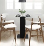VidaXL Bistrotafel Zwart Eiken 60x60x75 cm Bewerkt Hout