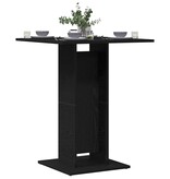 VidaXL Bistrotafel Zwart Eiken 60x60x75 cm Bewerkt Hout