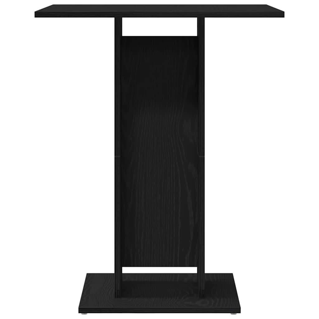 VidaXL Bistrotafel Zwart Eiken 60x60x75 cm Bewerkt Hout