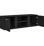 VidaXL TV-meubel Zwart Eiken 120x34x37 cm Bewerkt Hout
