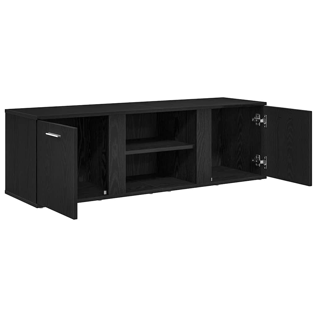 VidaXL TV-meubel Zwart Eiken 120x34x37 cm Bewerkt Hout