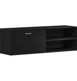 VidaXL TV-meubel Zwart Eiken 120x34x37 cm Bewerkt Hout